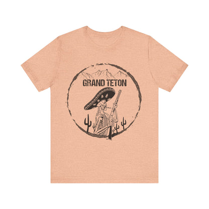 Grand Teton Shirt, Grand Teton National Park Skull Skeleton Camping Mountain shirt - NP0223ALL