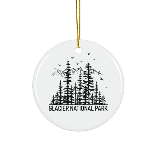 Glacier Ornament, Glacier National Park Adventure Outdoors  Hiking Wanderlust Explore Ceramic Ornament - NP0176ALL