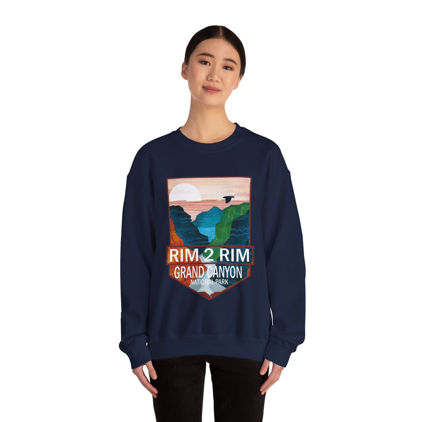 Rim to Rim Grand Canyon National Park Arizona Hiking Camping Gift Sweatshirt - NP0431ALL