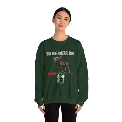 Badlands National Park NPS Arrow Camping Moose Reindeer Outdoor Sweatshirt - NP0347ALL