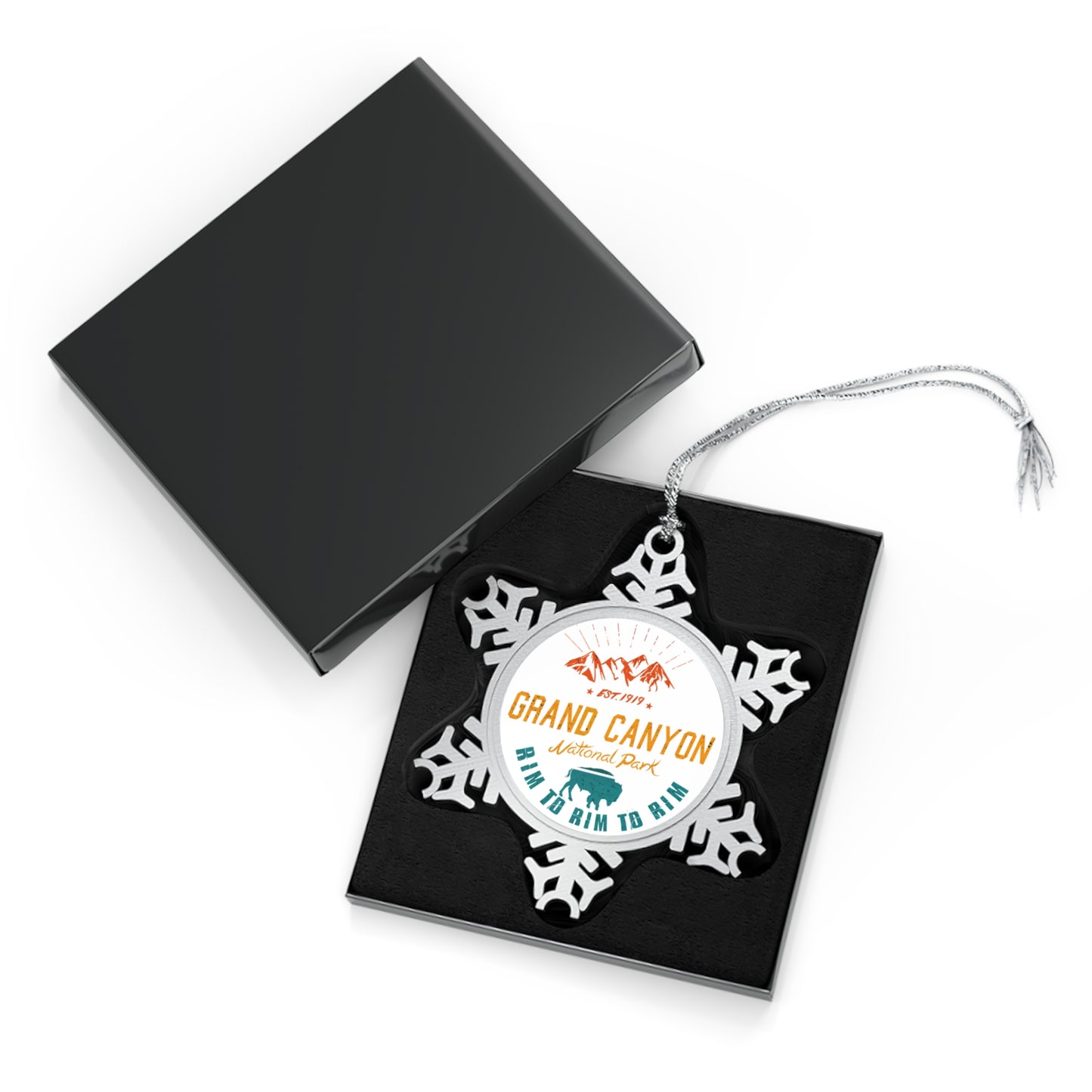 Grand Canyon National Park Pewter Snowflake Ornament, Keepsake Gifts from Friends, Gifts for Nature Lovers Christmas Birthday