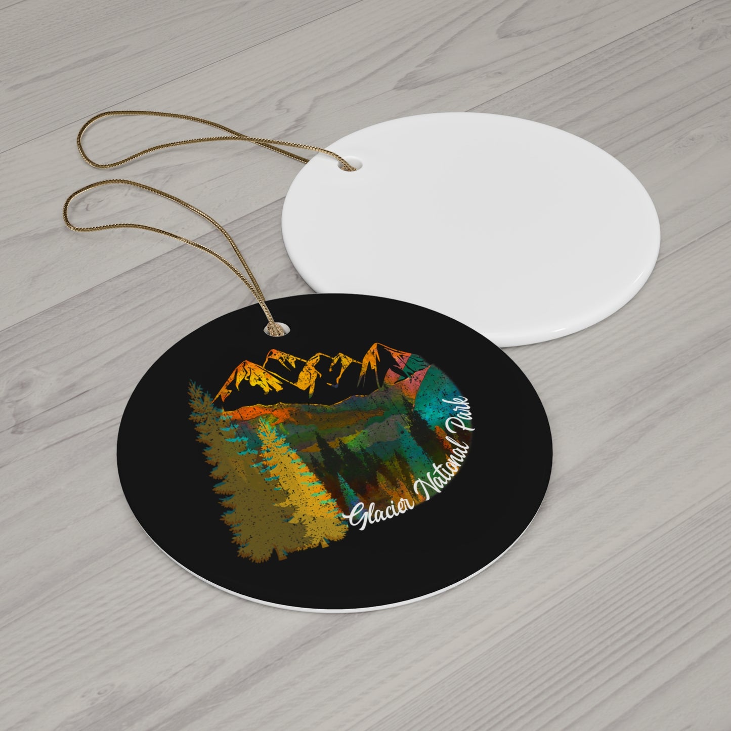 Glacier Ornament, Adventure Awaits Glacier National Park Mountains Hiking Outdoors Wanderlust Ceramic Ornament - NP0148ALL