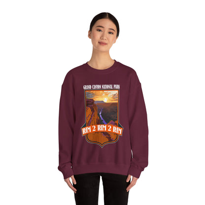 Rim To Rim To Rim Grand Canyon R2R2R Hiker Medal National Park Hiking Sweatshirt - NPT126ALL