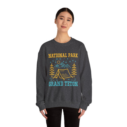 Grand Teton National Park Hiking Camping Hiking Sweatshirt - NPT149ALL