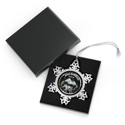 Mount Kilimanjaro National Park Hiking Camping Hiking Pewter Snowflake Ornament - NP0397ALL