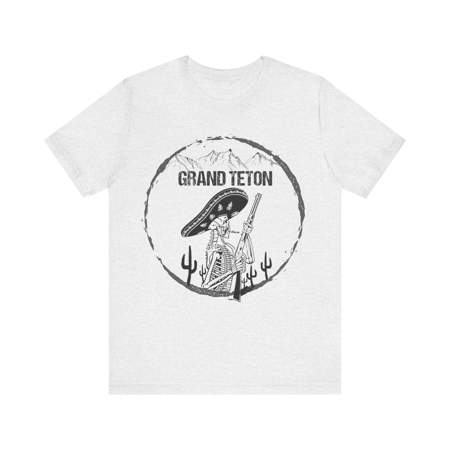 Grand Teton Shirt, Grand Teton National Park Skull Skeleton Camping Mountain shirt - NP0223ALL