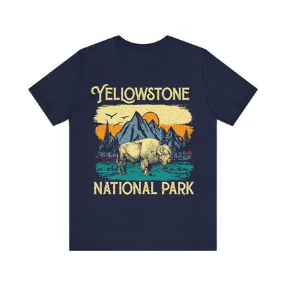 Yellowstone Crewneck Shirt, Yellowstone National Park NPS Camping Buffalo Fluffy Cows Shirt - NPT027ALL