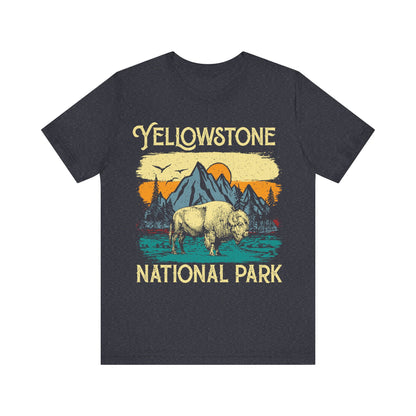 Yellowstone Crewneck Shirt, Yellowstone National Park NPS Camping Buffalo Fluffy Cows Shirt - NPT027ALL