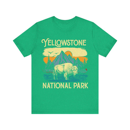 Yellowstone Crewneck Shirt, Yellowstone National Park NPS Camping Buffalo Fluffy Cows Shirt - NPT027ALL