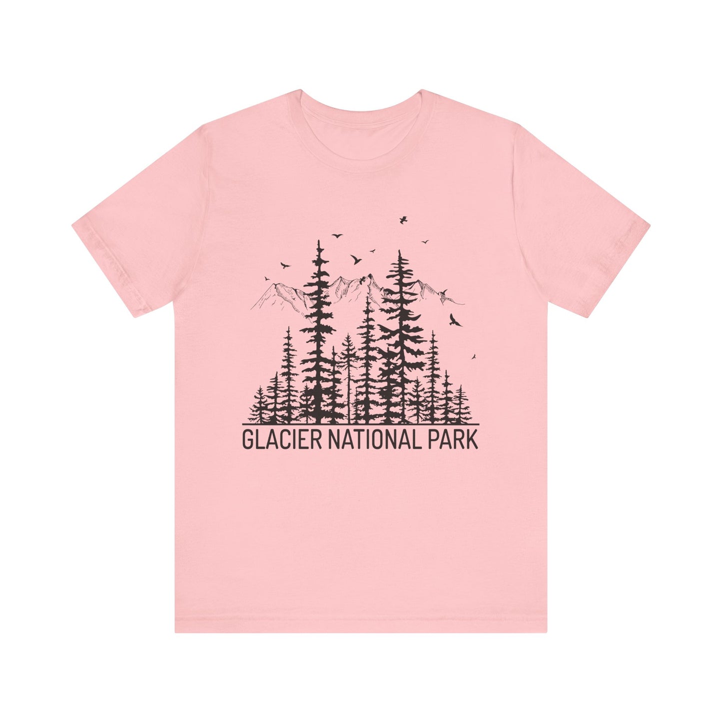 Glacier Shirt, Glacier National Park Pine Tree Forest Adventure Camping Hiking Shirt - NP0176ALL