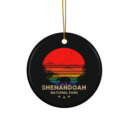 Shenandoah Ornament, Vintage Shenandoah National Park Souvenir Hiking Ceramic Ornament - NP043ALL