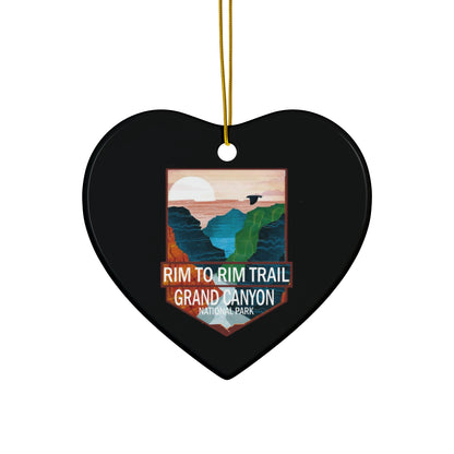 Grand Canyon Ornament, Rim To Rim Trail Hiking Ceramic Ornament - NP31ALL