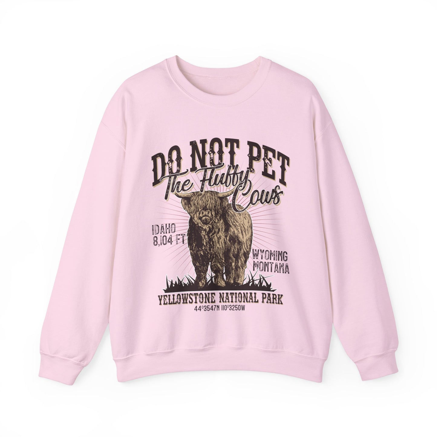 Don't Pet The Fluffy Cows Yellowstone National Park Monata Buffalo Sweatshirt - NPT066ALL