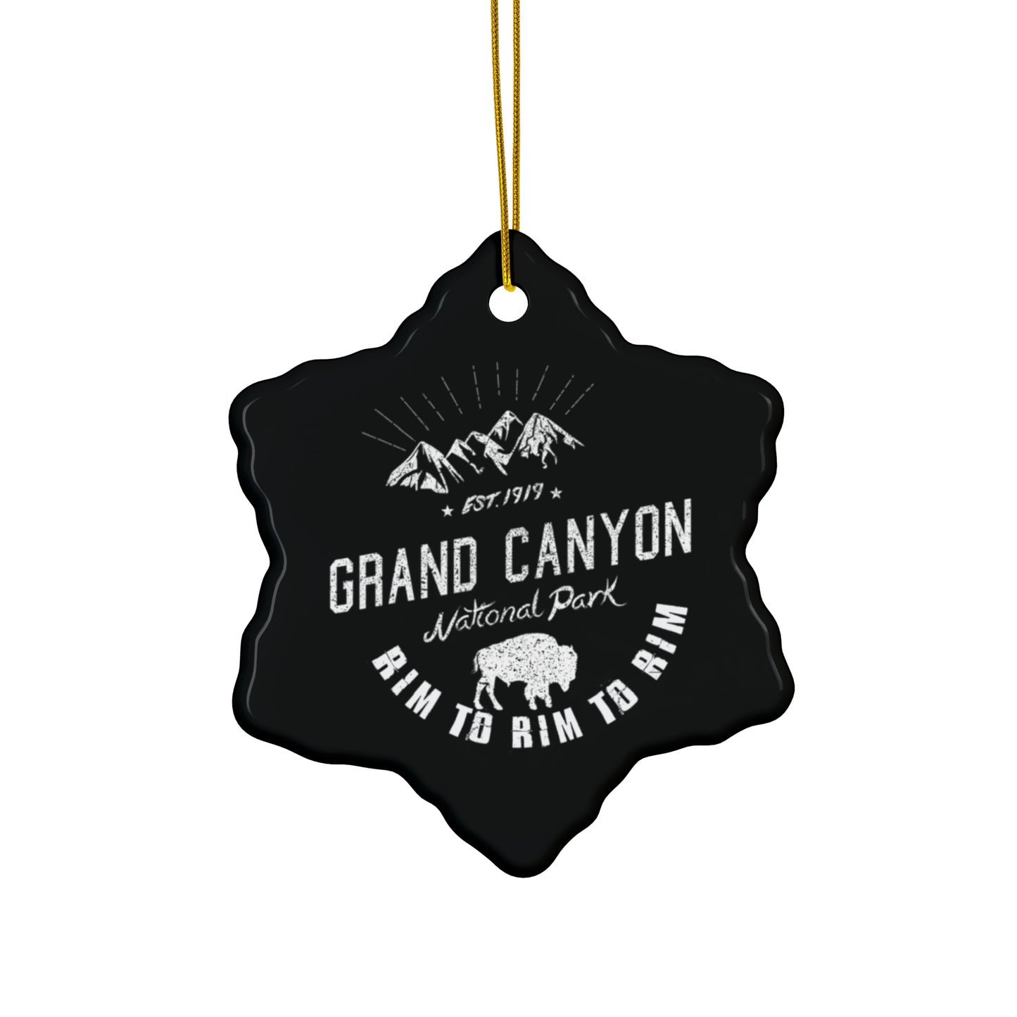 Rim To Rim To Rim Ornament, Grand Canyon National Park Hiking Ceramic Ornament - NP041ALL