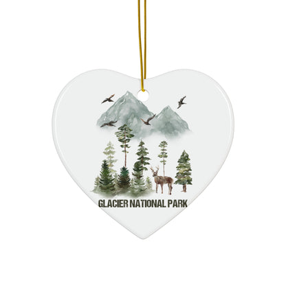 Glacier Ornament, Glacier National Park Adventure Outdoors  Hiking Wanderlust Explore Ceramic Ornament - NP0173ALL