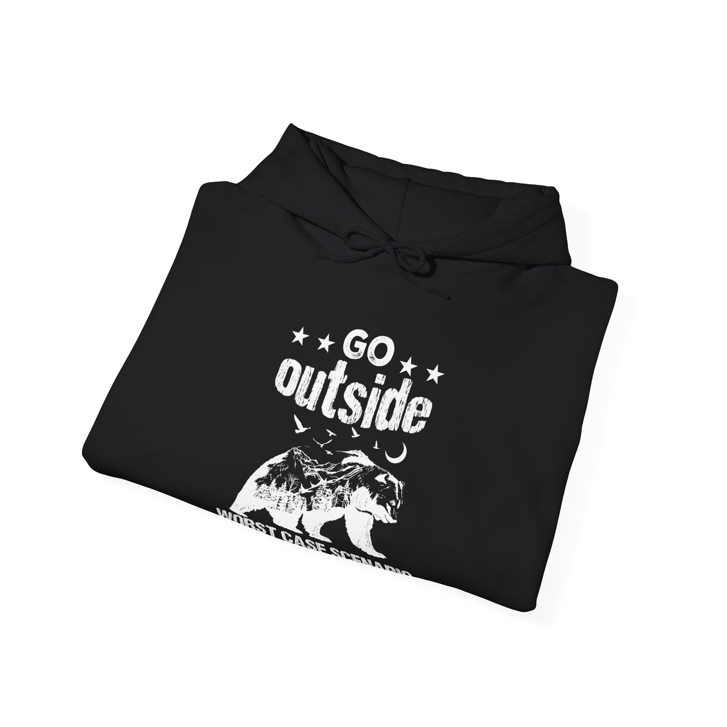 Go Outside A Bear Kill You Funny Animal Wildlife Bear Lover, Grizzly Bear, Nature Hoodie - NPT100ALL