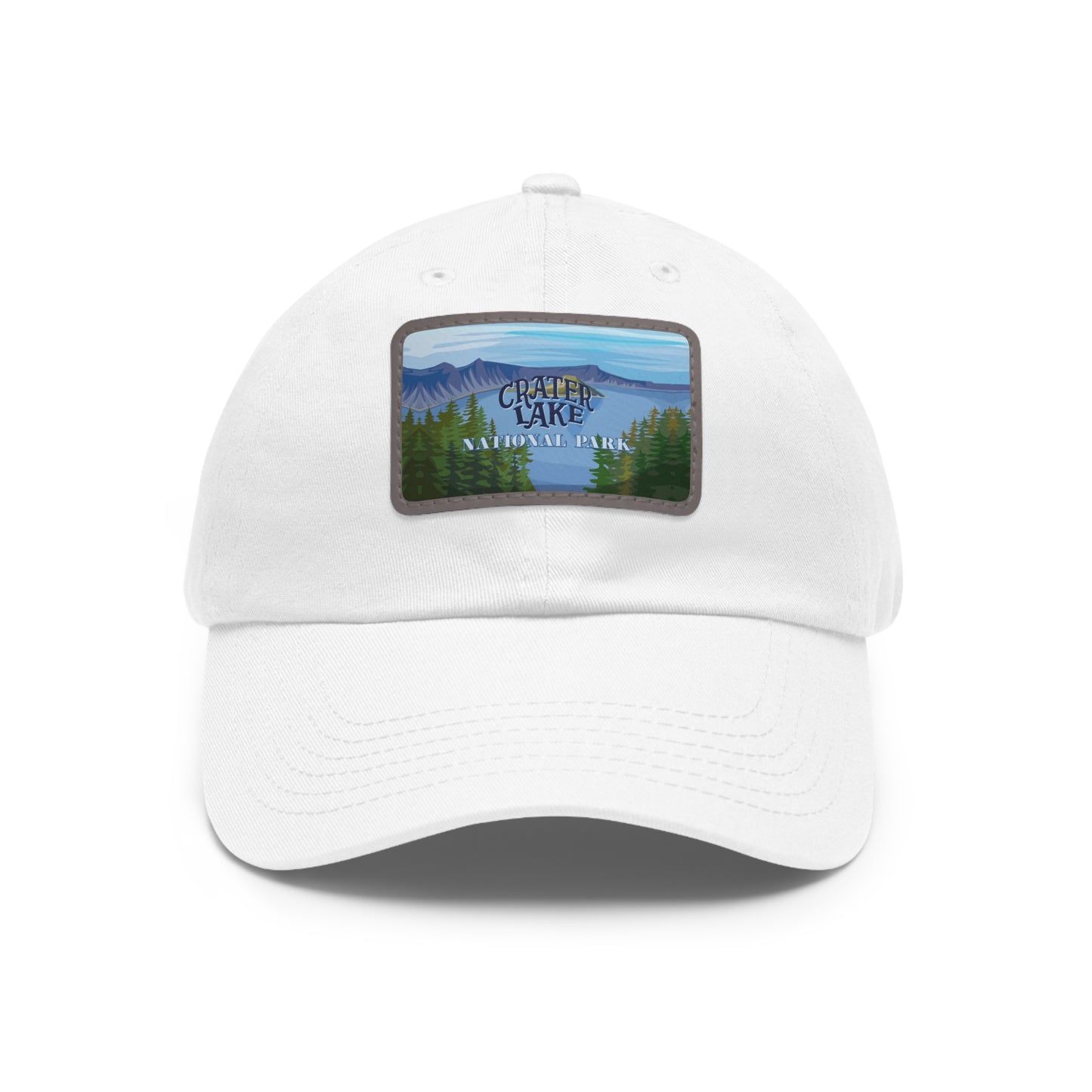 Crater Lake Leather Patch Hat, Crater Lake National Park Mountain Camping Hiking Mountain Hat - HATNP009