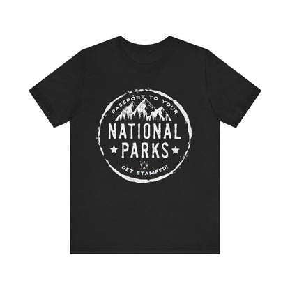 USA National Park Passport Stamp Camping Mountain shirt - NP040ALL