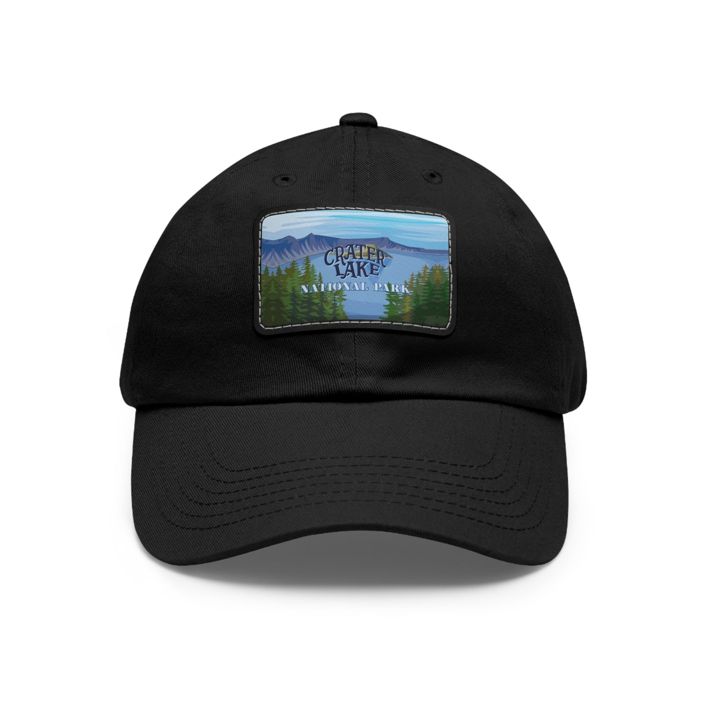 Crater Lake Leather Patch Hat, Crater Lake National Park Mountain Camping Hiking Mountain Hat - HATNP009