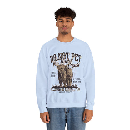 Don't Pet The Fluffy Cows Yellowstone National Park Monata Buffalo Sweatshirt - NPT066ALL