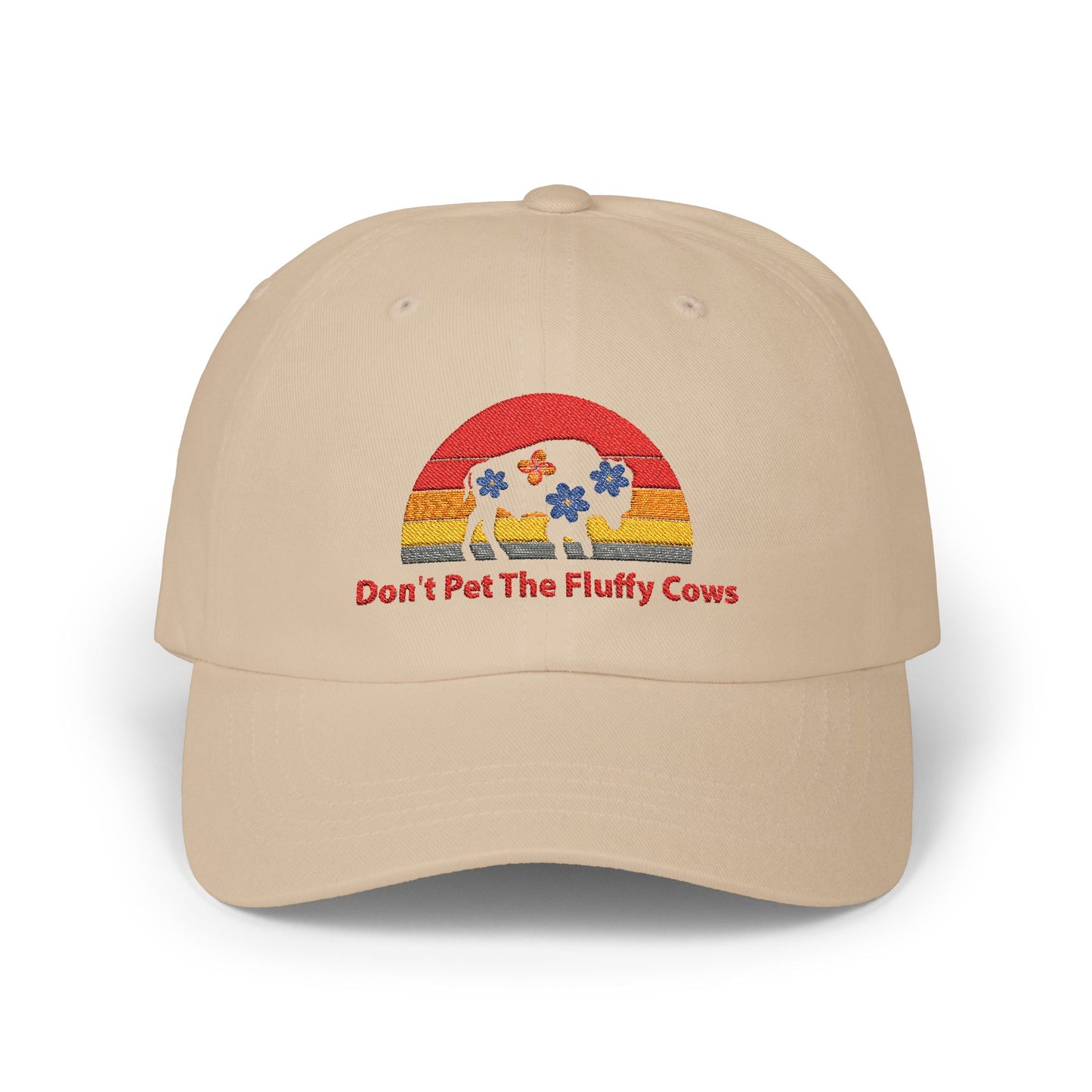 Don't Pet The Fluffy Cows, Yellowstone National Park Embroidered Cap, Hat for Friends & Family