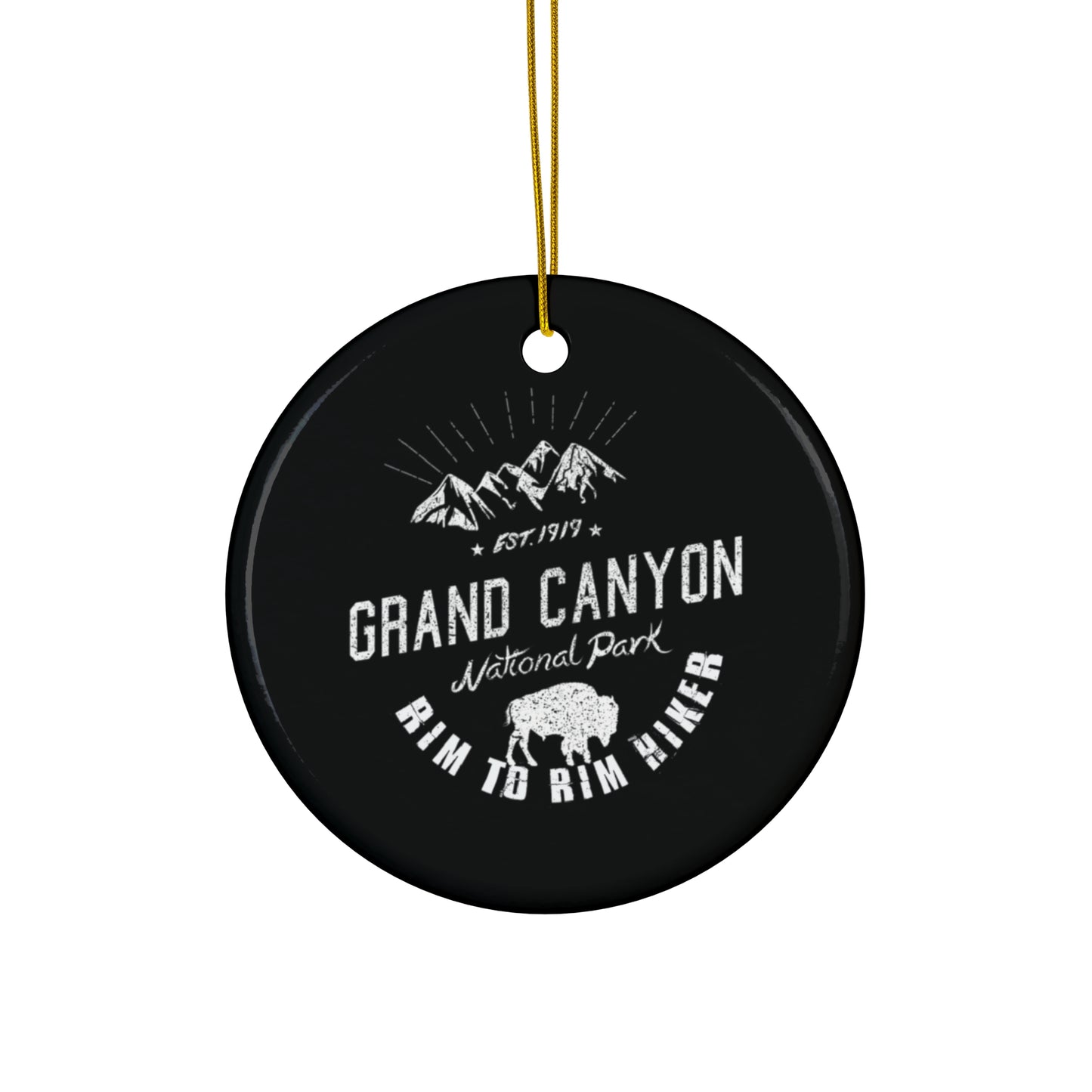 Rim To Rim Hiker Ornament, Grand Canyon National Park Hiking Ceramic Ornament - NP036ALL