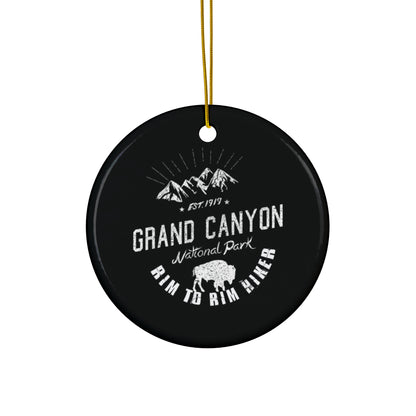 Rim To Rim Hiker Ornament, Grand Canyon National Park Hiking Ceramic Ornament - NP036ALL