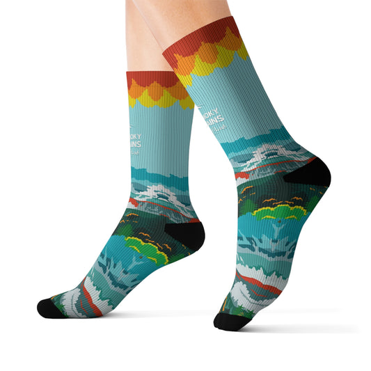 Great Smoky Mountains National Park Camping Hiking Adventure Mountain Socks - SOCKNP028