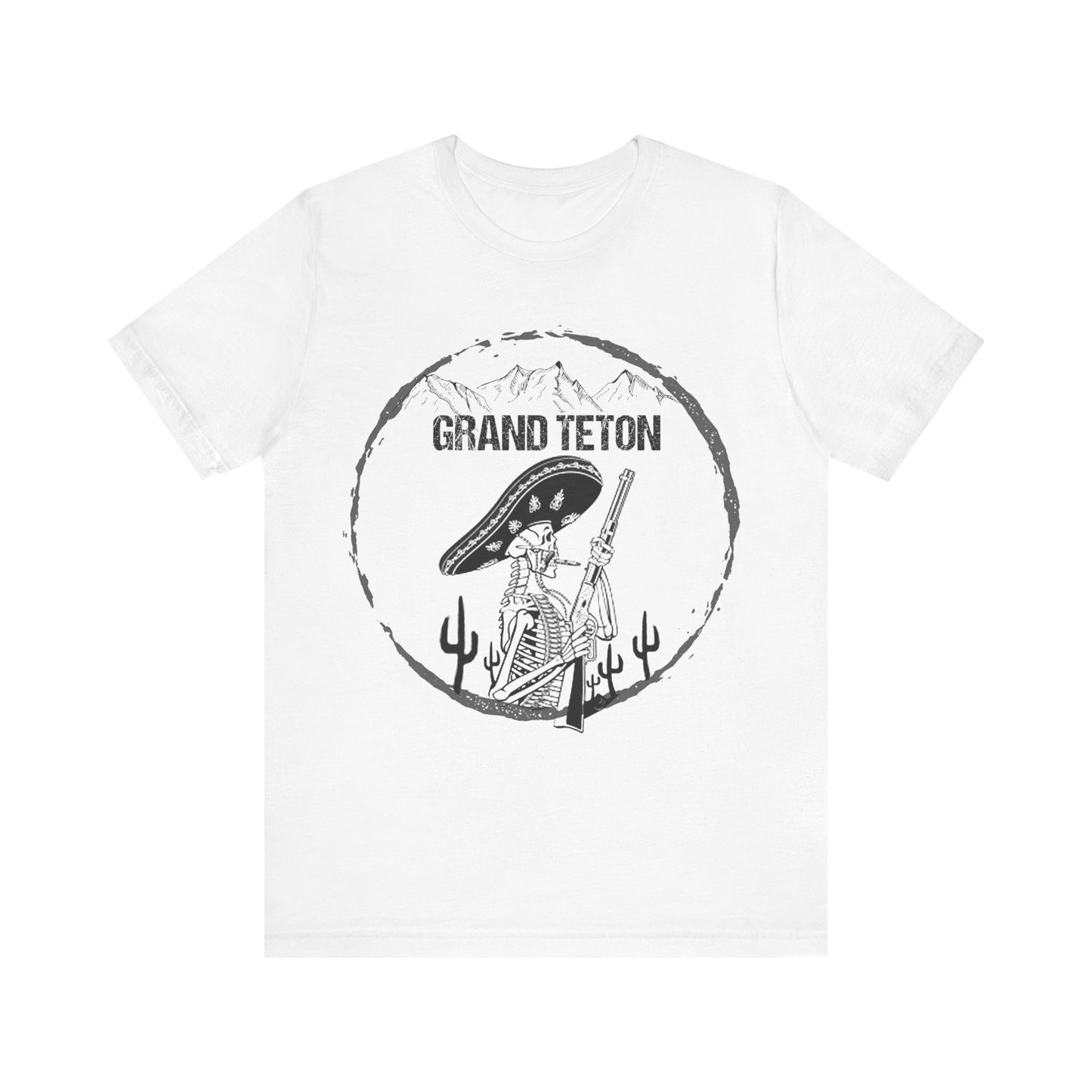 Grand Teton Shirt, Grand Teton National Park Skull Skeleton Camping Mountain shirt - NP0223ALL