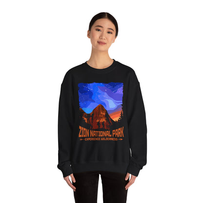 Vintage Zion National Park Souvenir Hiking Wilderess Hiking Sweatshirt - NP046ALL