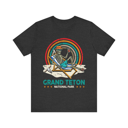 Vintage Grand Teton National Park Hiking Camping Skeleton shirt - NPT056ALL