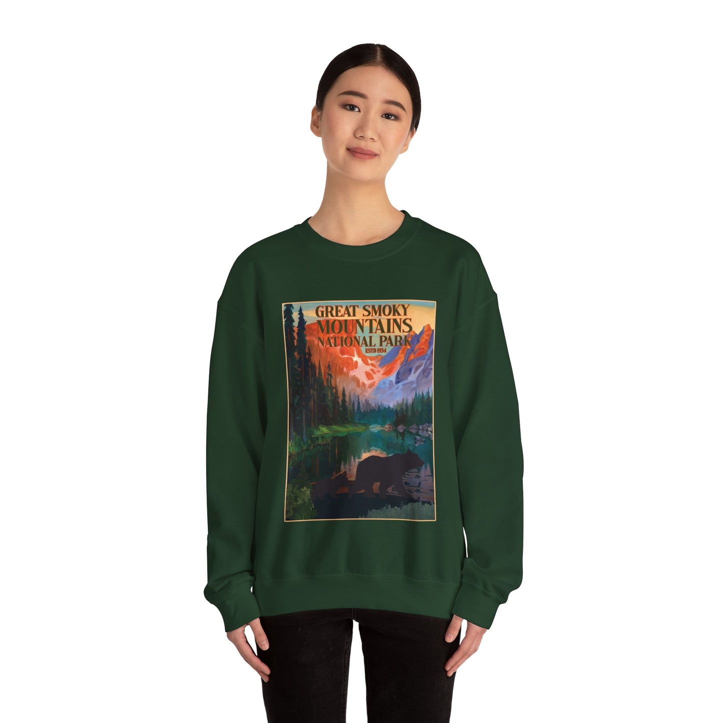 Great Smoky Mountains National Park Poster Camping Forest Bear Hiking Sweatshirt - NPT052ALL