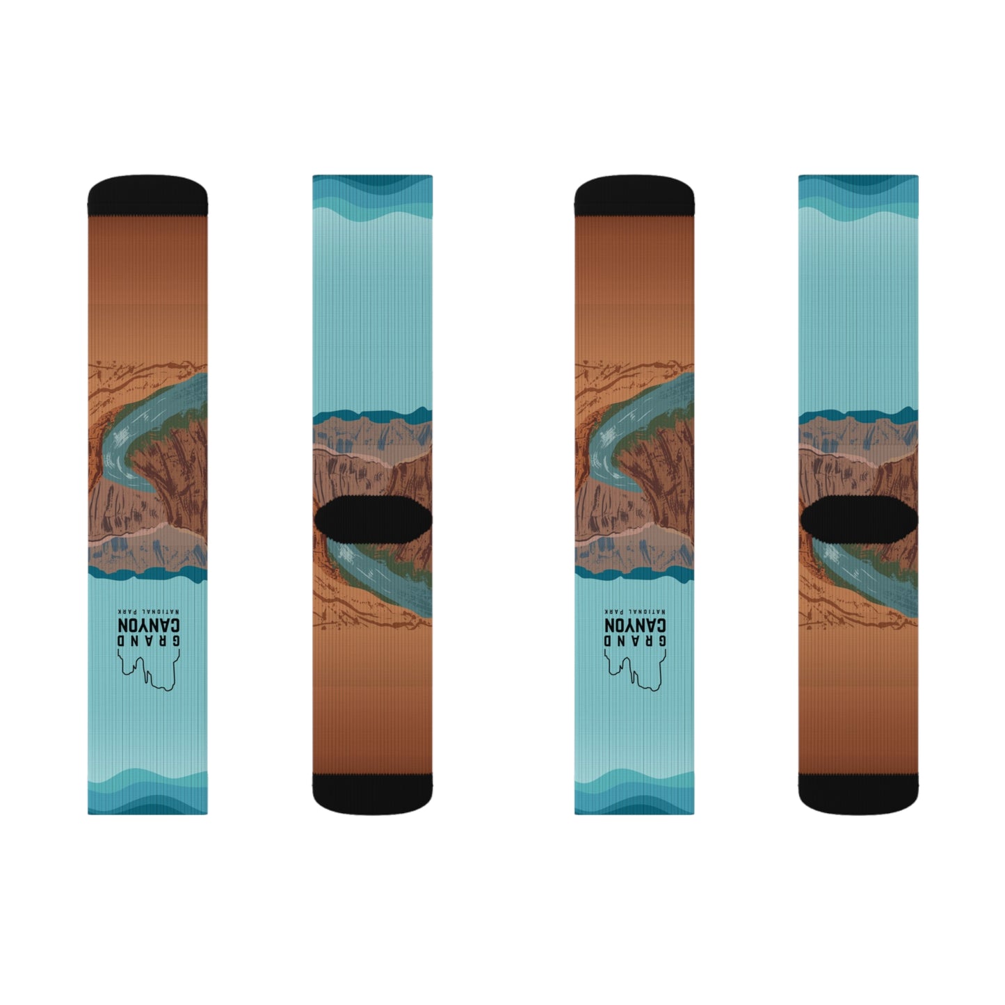 Grand Canyon Sublimation Socks, Inspirational National Park Gifts from Friends for Birthdays and Holidays SOCKNP005