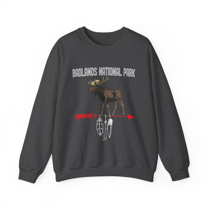 Badlands National Park NPS Arrow Camping Moose Reindeer Outdoor Sweatshirt - NP0347ALL