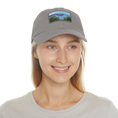 Crater Lake Leather Patch Hat, Crater Lake National Park Mountain Camping Hiking Mountain Hat - HATNP009