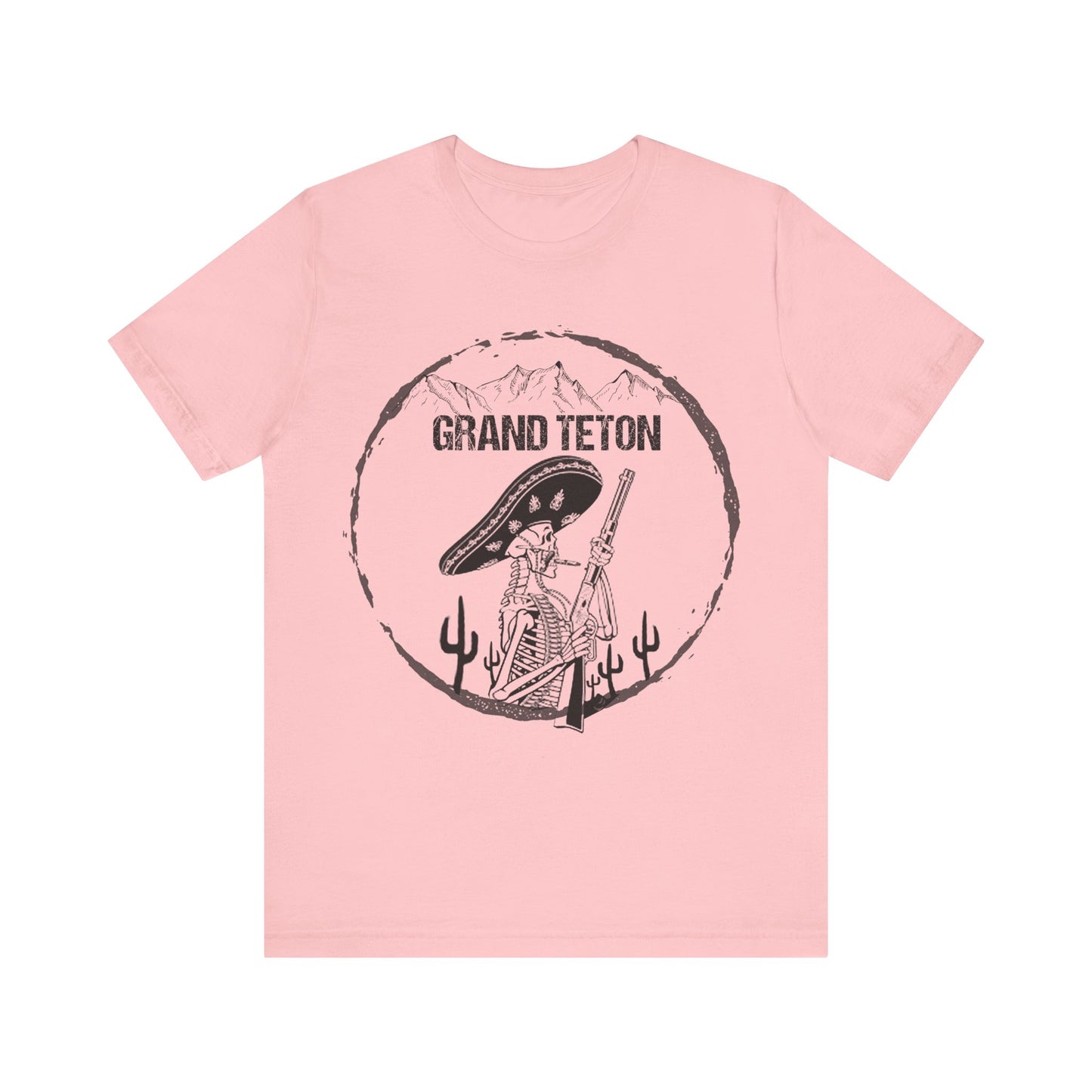 Grand Teton Shirt, Grand Teton National Park Skull Skeleton Camping Mountain shirt - NP0223ALL