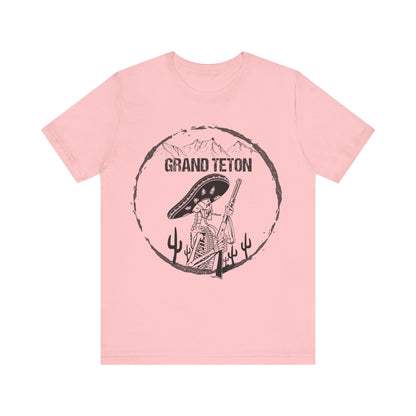 Grand Teton Shirt, Grand Teton National Park Skull Skeleton Camping Mountain shirt - NP0223ALL