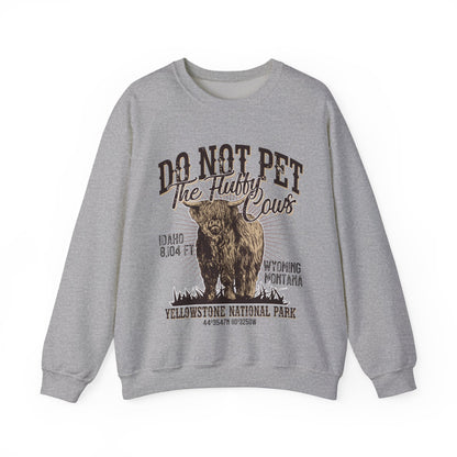 Don't Pet The Fluffy Cows Yellowstone National Park Monata Buffalo Sweatshirt - NPT066ALL