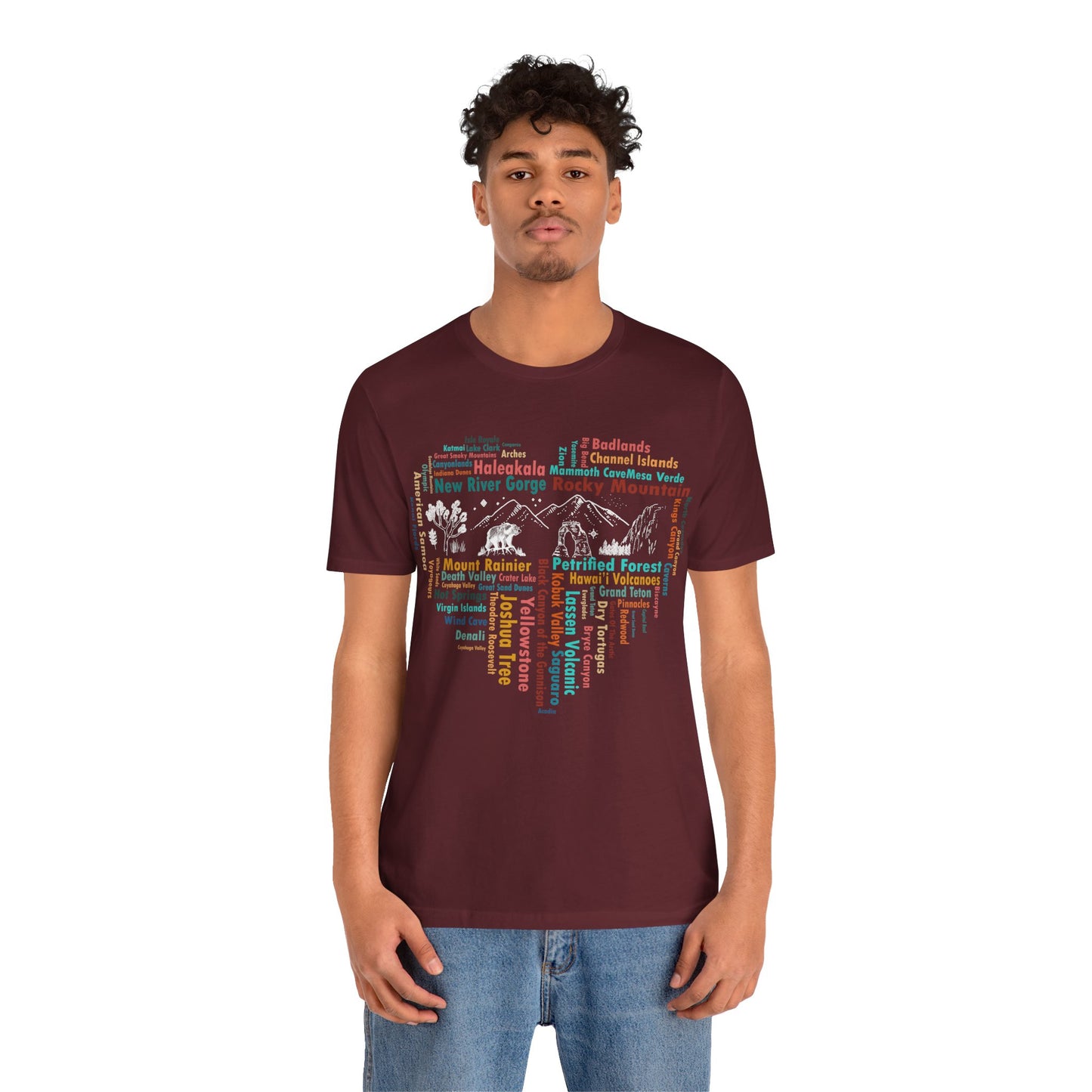 63 National Park Name Shirt, All 63 US National Park List Adventure Compass shirt - Np0319all