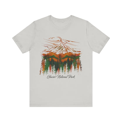 Glacier National Park Watercolor Hiking Camping Mountain Forest Pine tree Shirt - NPT179ALL