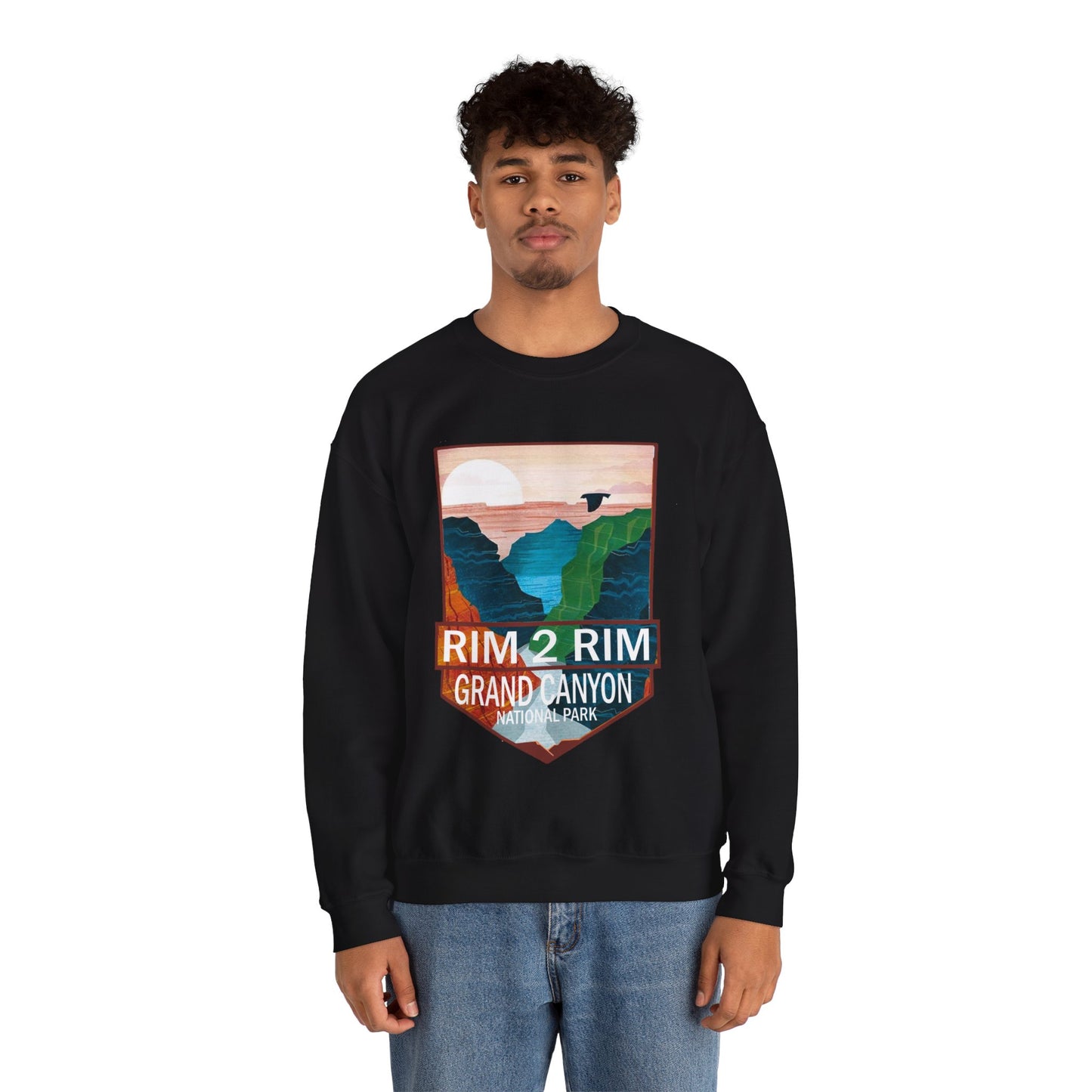 Rim to Rim Grand Canyon National Park Arizona Hiking Camping Gift Sweatshirt - NP0431ALL