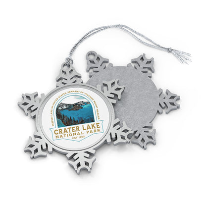 Crater Lake National Park Pewter Snowflake Ornament, Gifts from Friends and Family  Christmas and Special Occasions NP051ALL