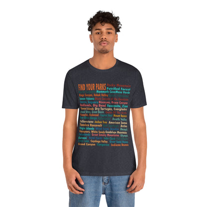 63 National Park Checklist Shirt, All 63 US National Park Name List Find Your Parks shirt - Np0138all