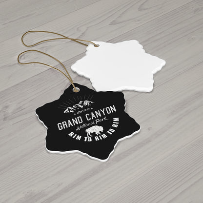 Rim To Rim To Rim Ornament, Grand Canyon National Park Hiking Ceramic Ornament - NP041ALL