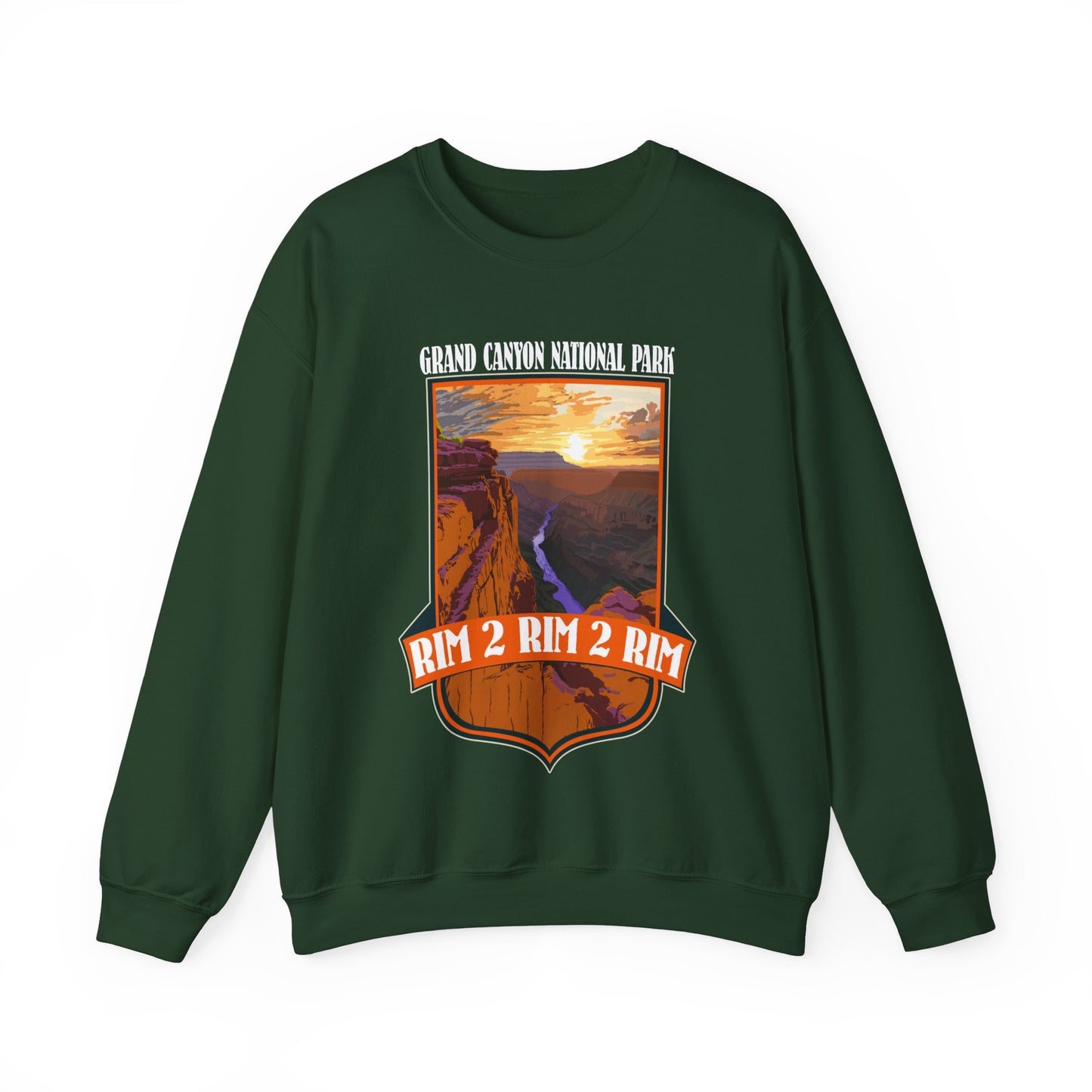 Rim To Rim To Rim Grand Canyon R2R2R Hiker Medal National Park Hiking Sweatshirt - NPT126ALL