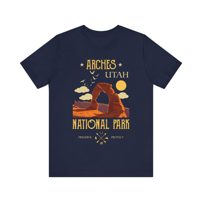 Arches Crewneck Shirt, Vintage Arches National Park Mountain Shirt - NPT046ALL