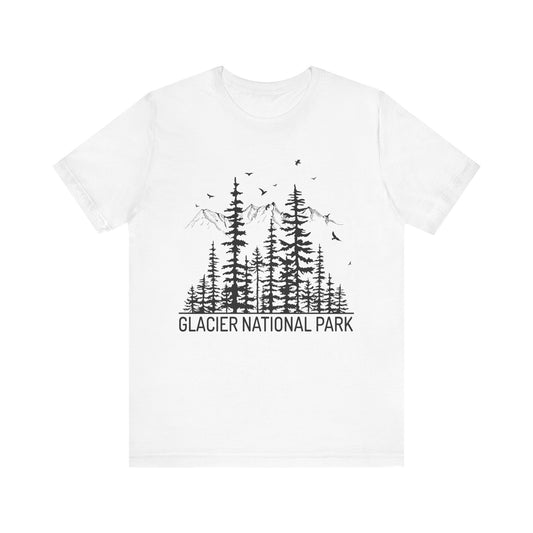 Glacier Shirt, Glacier National Park Pine Tree Forest Adventure Camping Hiking Shirt - NP0176ALL