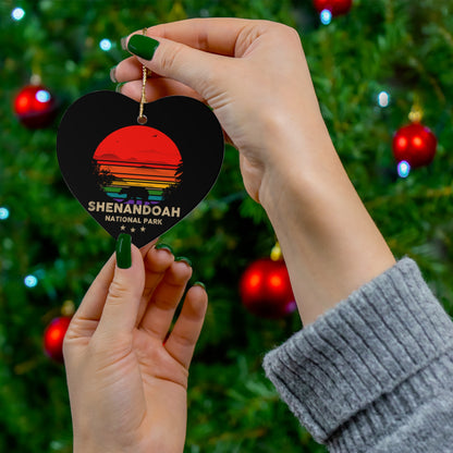 Shenandoah Ornament, Vintage Shenandoah National Park Souvenir Hiking Ceramic Ornament - NP043ALL