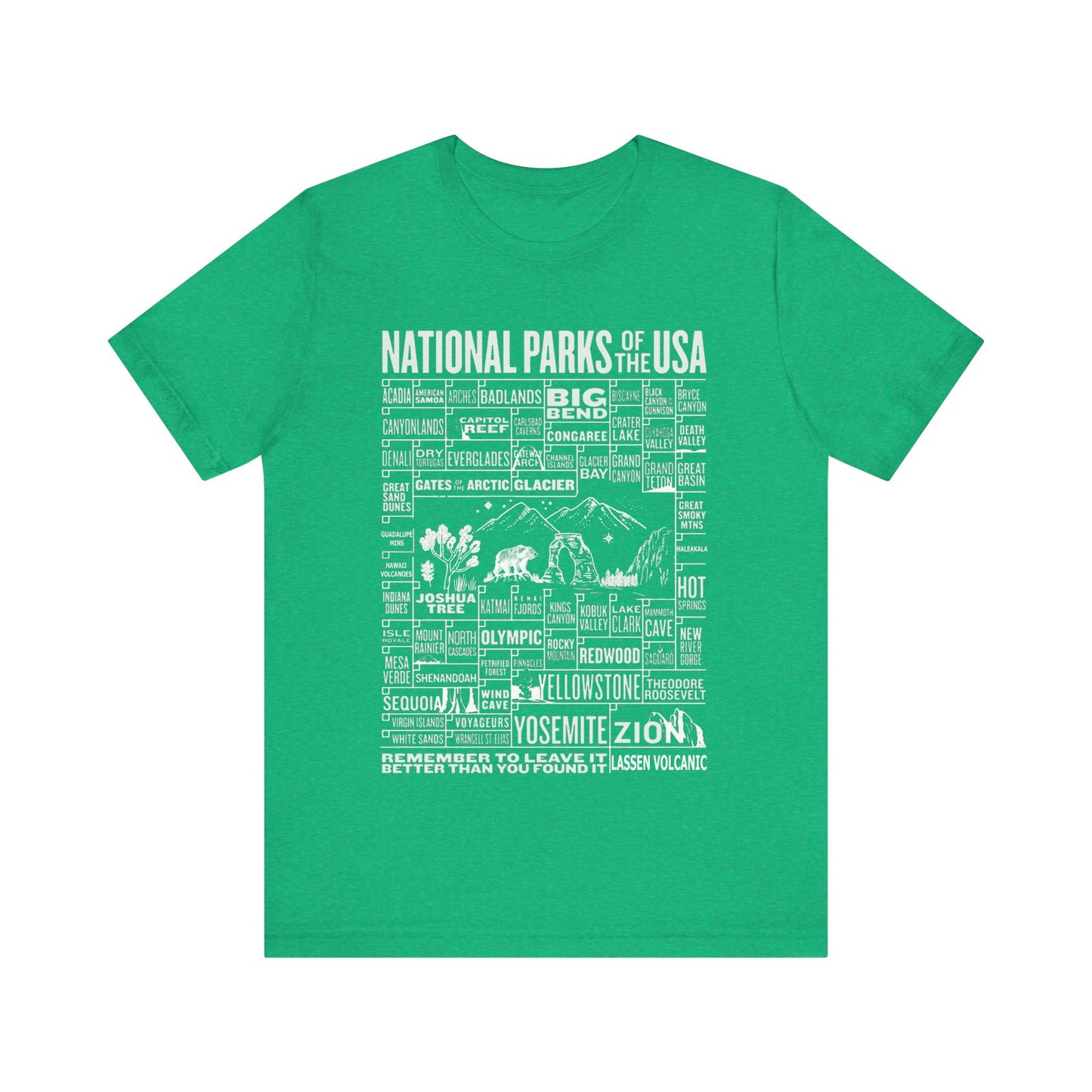 Checklist US National Parks of The USA Shirt, 63 Us National Park Name States Shirt- Np0296all