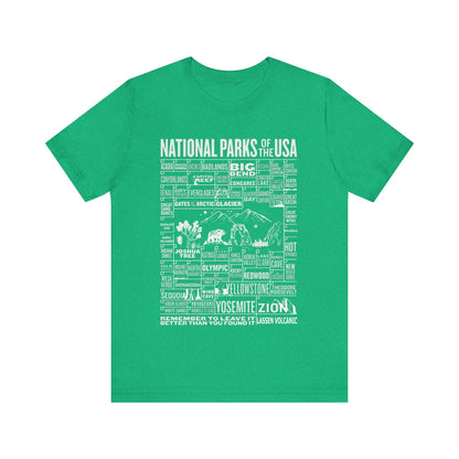 Checklist US National Parks of The USA Shirt, 63 Us National Park Name States Shirt- Np0296all